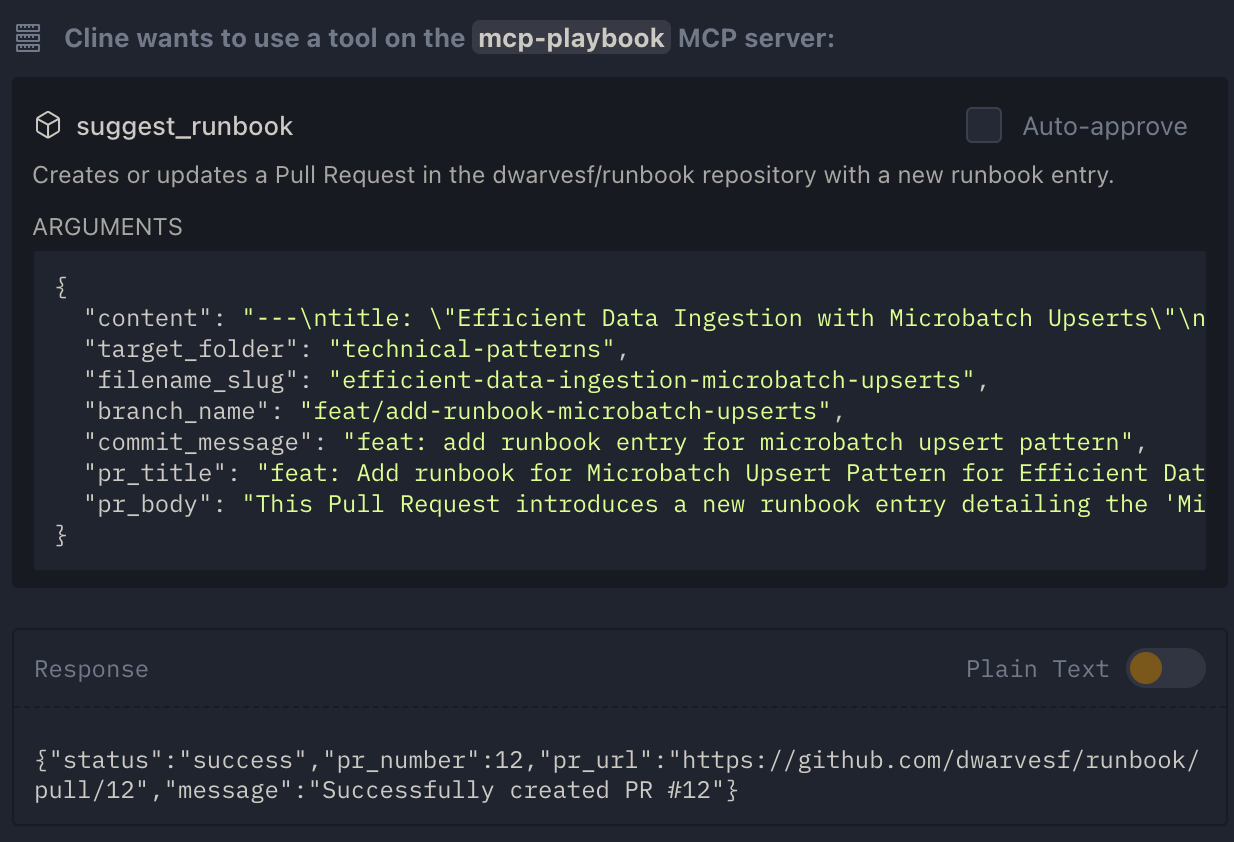 MCP playbook example