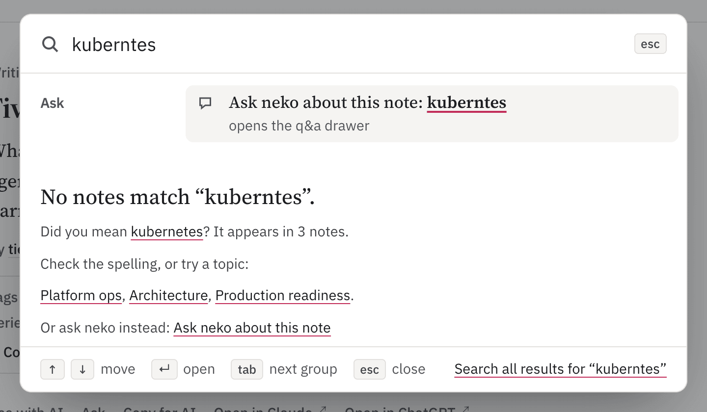 Fig. 9 search suggesting a spelling fix for a typo