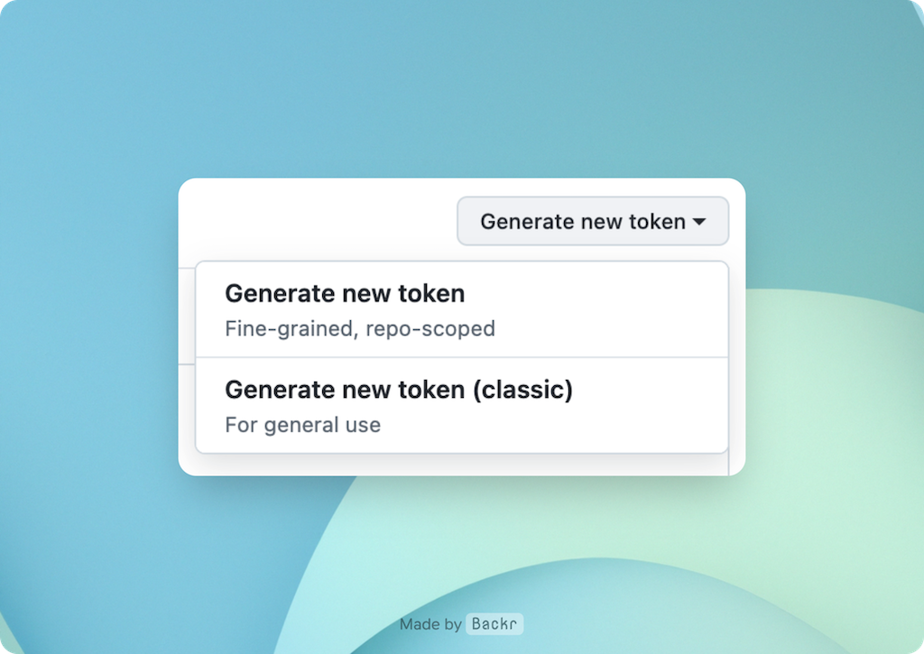 Generate PAT token