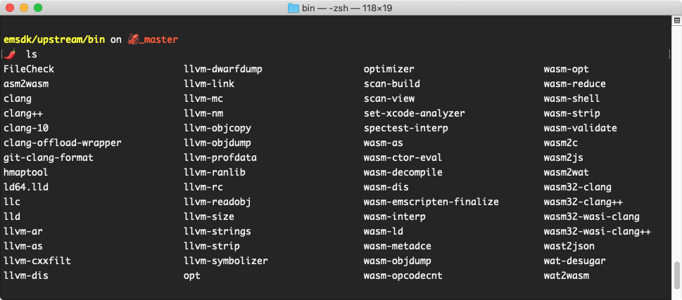 Emscripten tools
